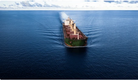 Bulk carrier at sea