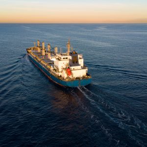 Cargo vessel (bulk carrier) under way passing near Greece. Ph. By Capt. Tymur Rudov Product