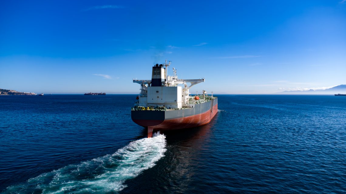 vlcc oil tanker is leaving harbor, Algeciras 2024. Ph. by Capt. Tymur Rudov Product